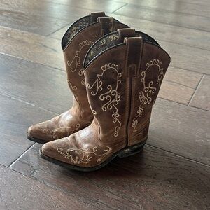 Brown Embroidered Cowgirl Boots